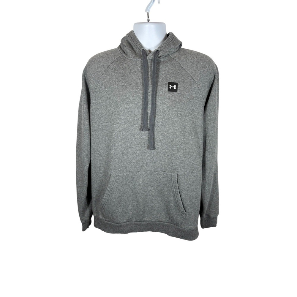 Under Armour‎ Men's Hoodie Size Large Loose Fit Hooded Sweatshirt Gray - 1058